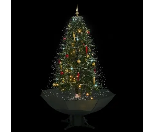 Mākslīgā Ziemassvētku Egle Ar Sniegu Un Pamatni, Zaļa, 170 Cm Vidaxl