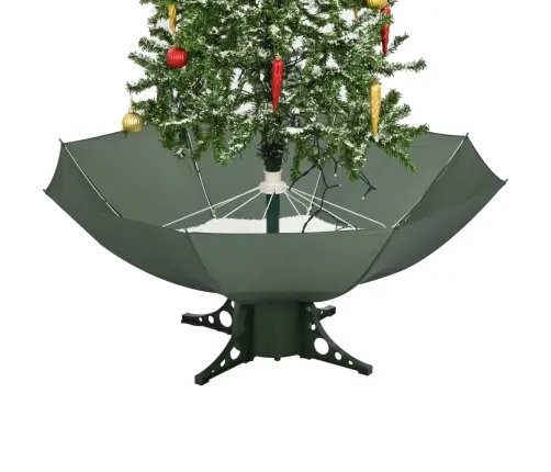 Mākslīgā Ziemassvētku Egle Ar Sniegu Un Pamatni, Zaļa, 170 Cm Vidaxl