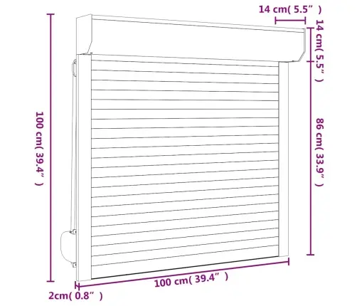 Fassaadiruloo Alumiinium 100 X 100 cm Valge