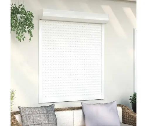 Ruļļu Slēģis, 110X130 Cm, Alumīnijs, Balts Vidaxl