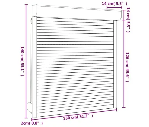 Fassaadiruloo Alumiinium 130 X 140 cm Valge