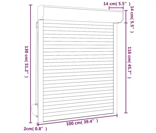 Fassaadiruloo Alumiinium 100 X 130 cm Antratsiithall