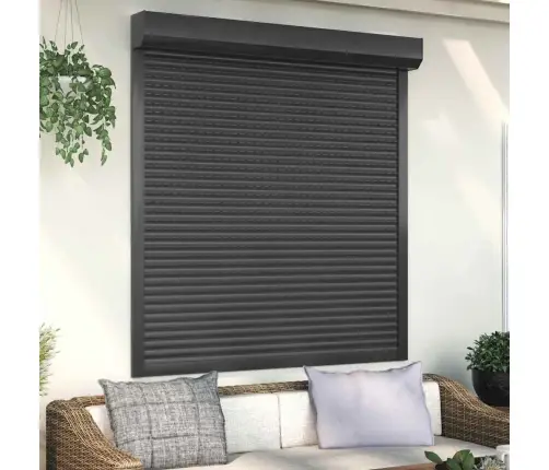 Ruļļu Slēģis, 140X150 Cm, Alumīnijs, Antracītpelēks Vidaxl