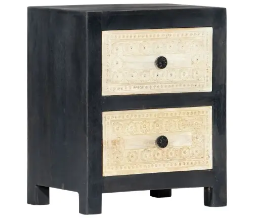 Naktsskapītis, 40X30X50 Cm, Pelēks, Mango Masīvkoks Vidaxl