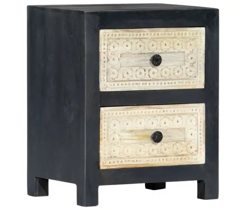 Naktsskapītis, 40X30X50 Cm, Pelēks, Mango Masīvkoks Vidaxl