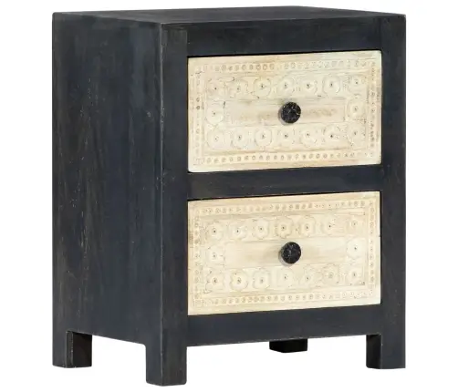 Naktsskapītis, 40X30X50 Cm, Pelēks, Mango Masīvkoks Vidaxl