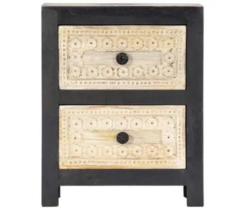 Naktsskapītis, 40X30X50 Cm, Pelēks, Mango Masīvkoks Vidaxl