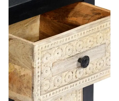 Naktsskapītis, 40X30X50 Cm, Pelēks, Mango Masīvkoks Vidaxl