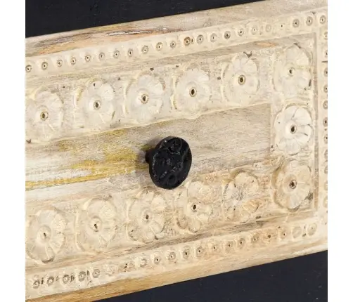 Naktsskapītis, 40X30X50 Cm, Pelēks, Mango Masīvkoks Vidaxl