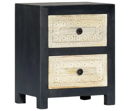 Naktsskapītis, 40X30X50 Cm, Pelēks, Mango Masīvkoks Vidaxl