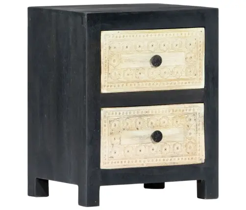 Naktsskapītis, 40X30X50 Cm, Pelēks, Mango Masīvkoks Vidaxl