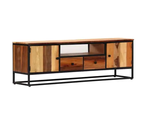 Tv Skapītis, 120X30X40 Cm, Pārstrādāts Masīvkoks Un Tērauds Vidaxl