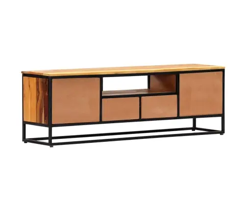 Tv Skapītis, 120X30X40 Cm, Pārstrādāts Masīvkoks Un Tērauds Vidaxl