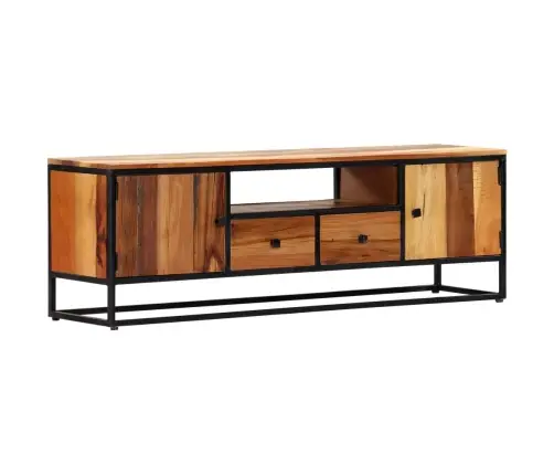 Tv Skapītis, 120X30X40 Cm, Pārstrādāts Masīvkoks Un Tērauds Vidaxl