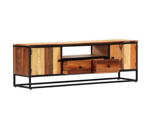 Tv Skapītis, 120X30X40 Cm, Pārstrādāts Masīvkoks Un Tērauds Vidaxl