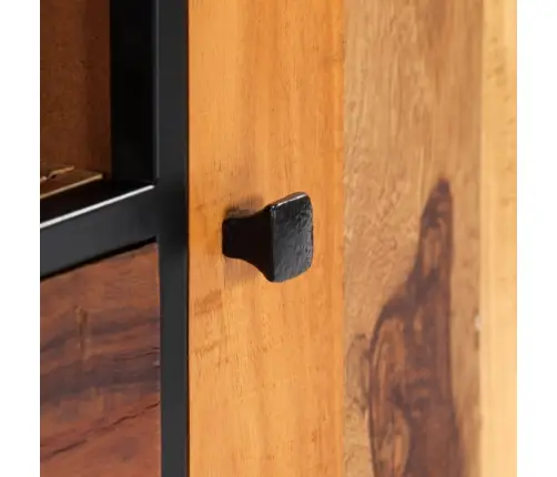 Tv Skapītis, 120X30X40 Cm, Pārstrādāts Masīvkoks Un Tērauds Vidaxl