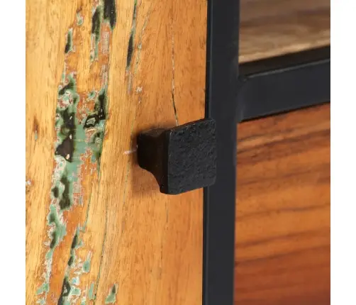 Tv Skapītis, 120X30X40 Cm, Pārstrādāts Masīvkoks Un Tērauds Vidaxl