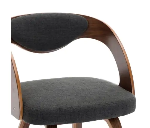 Valgomojo Kėdės, 2Vnt., Tams. Pilkos Sp., Išlenkta Med. Ir Aud. Valgomojo Kėdės, 2Vnt., Tams. Pilkos Sp., Išlenkta Med. Ir Aud.