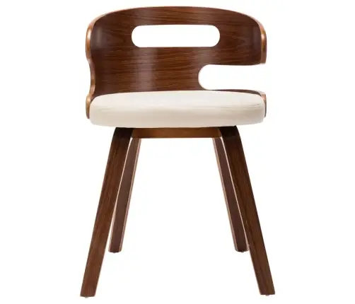 Söögitoolid 2 Tk, Kreemjasvalge, Painutatud Puit Ja Kunstnahk