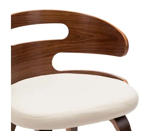 Söögitoolid 2 Tk, Kreemjasvalge, Painutatud Puit Ja Kunstnahk