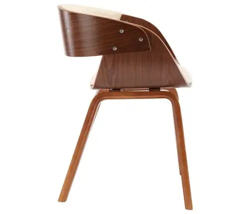 Söögitool, Kreemjasvalge, Painutatud Puit Ja Kunstnahk