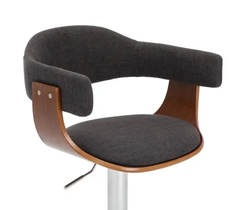 Baaritoolid 2 Tk, Hall, Painutatud Puit Ja Kangas