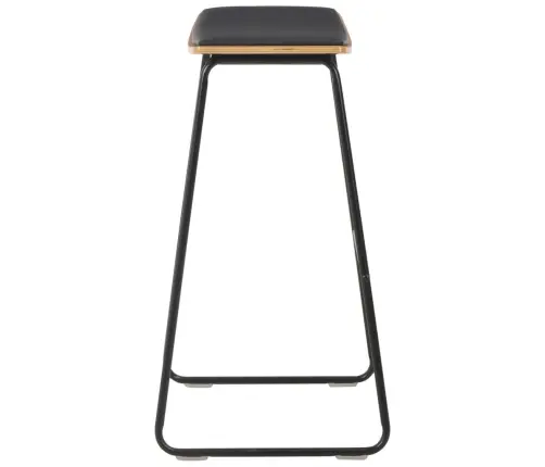 Baro Baldų Komplektas, 3Vnt., Juodos Spalvos, Plienas