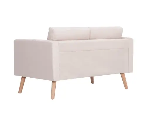 Divdaļīgs Dīvānu Komplekts, Krēmkrāsas Audums Vidaxl