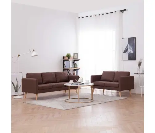 Sofų Komplektas, 2D., Rudas, Audinys