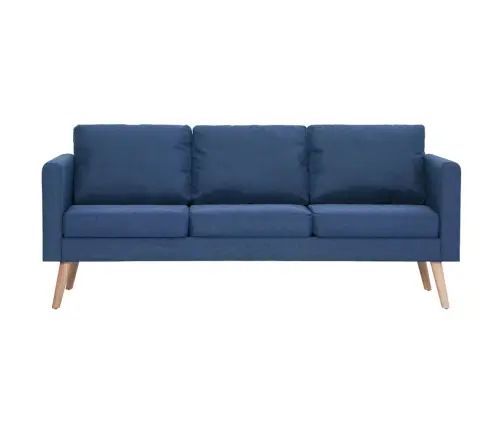 Divdaļīgs Dīvānu Komplekts, Zils Audums Vidaxl