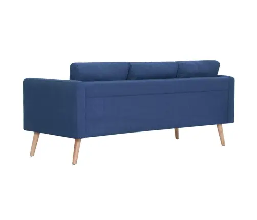 Divdaļīgs Dīvānu Komplekts, Zils Audums Vidaxl