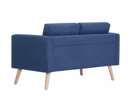 Divdaļīgs Dīvānu Komplekts, Zils Audums Vidaxl