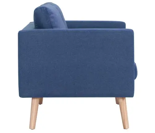 Divdaļīgs Dīvānu Komplekts, Zils Audums Vidaxl