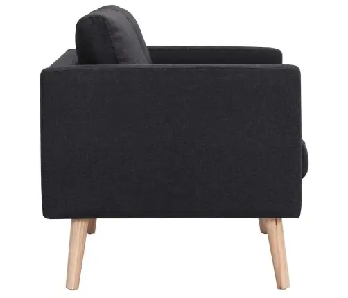 2-Osaline Diivanikomplekt, Kangas, Must