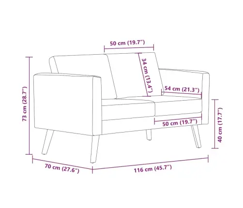 2-Osaline Diivanikomplekt, Kangas, Veinipunane