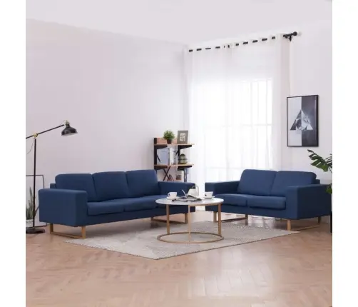 2-Osaline Diivanikomplekt, Kangas, Sinine