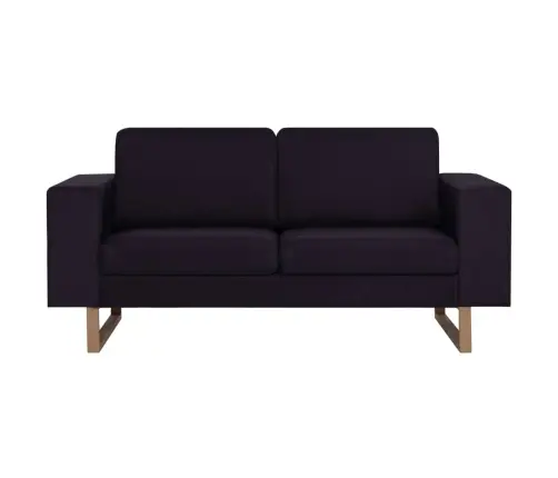 Divdaļīgs Dīvānu Komplekts, Melns Audums Vidaxl