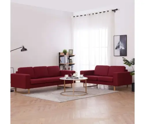 2-Osaline Diivanikomplekt, Kangas, Veinipunane