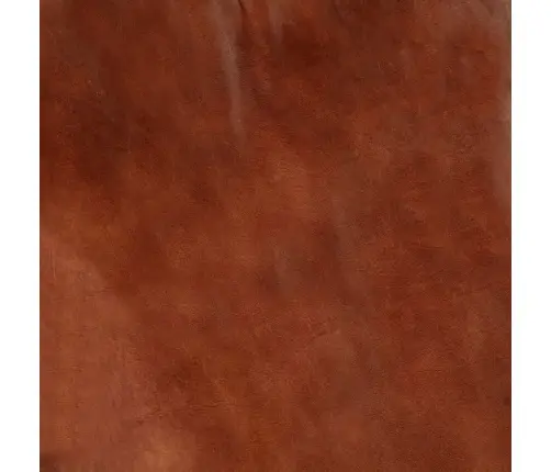 Šūpuļkrēsls, Brūna Dabīgā Āda Un Mango Masīvkoks Vidaxl