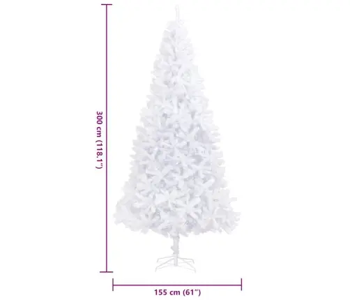 Dirbtinė Kalėdų Eglutė, Balta, 300 Cm