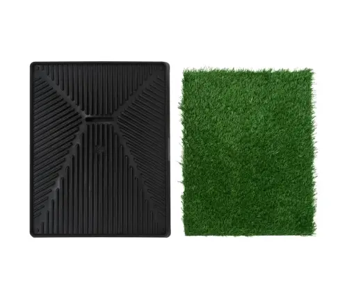 Mājdzīvnieku Tualete Ar Paplāti, 63X50X7 Cm, Mākslīgs Zālājs Vidaxl