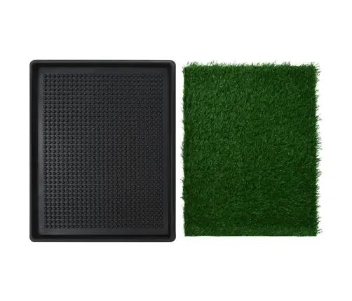 Mājdzīvnieku Tualete Ar Paplāti, 64X51X3 Cm, Mākslīgs Zālājs Vidaxl