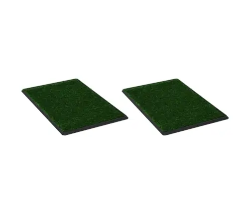 Lemmiklooma Tualetid 2 Tk, Alus, Roheline Kunstmuru 76X51X3 Cm