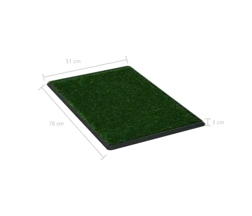 Lemmiklooma Tualetid 2 Tk, Alus, Roheline Kunstmuru 76X51X3 Cm