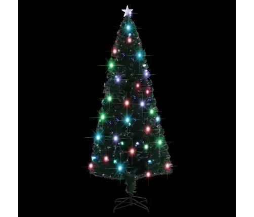 Apšviesta Kalėdų Eglutė Su Stovu, 210cm Optinis Pluoštas Apšviesta Kalėdų Eglutė Su Stovu, 210cm Optinis Pluoštas