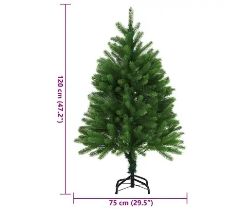 Mākslīgā Ziemassvētku Egle, Dabīga Izskata Skujas, 120 Cm, Zaļa Vidaxl