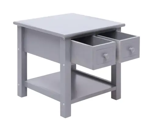 Galdiņš, Pelēks, 40X40X40 Cm, Paulonijas Koks Vidaxl