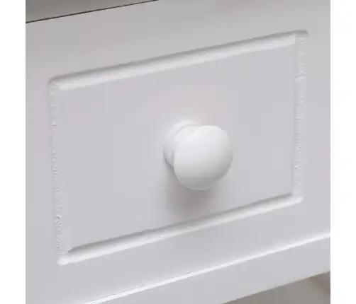 Šoninis Staliukas, Baltas, 40X40X40cm Paulovnijos Mediena