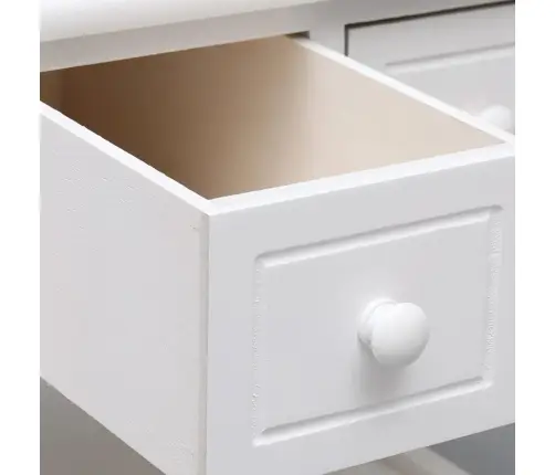 Šoninis Staliukas, Baltas, 40X40X40cm Paulovnijos Mediena