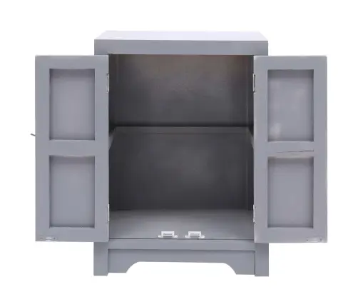 Naktsskapītis, 38X28X52 Cm, Pelēks Paulonijas Koks Vidaxl Naktsskapītis, 38X28X52 Cm, Pelēks Paulonijas Koks Vidaxl